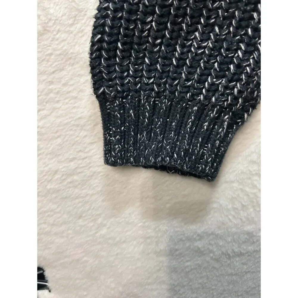 Vintage Rusty Sweater Mens XXL Black White Heavy Knit Crewneck Surf Skate